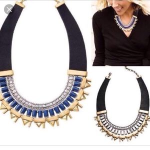 Stella and Dot leather bib necklace